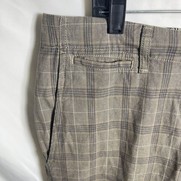 nwt express women's the producer chino size 36x32 5 pocket brown plaid pants - Picture 13 of 16